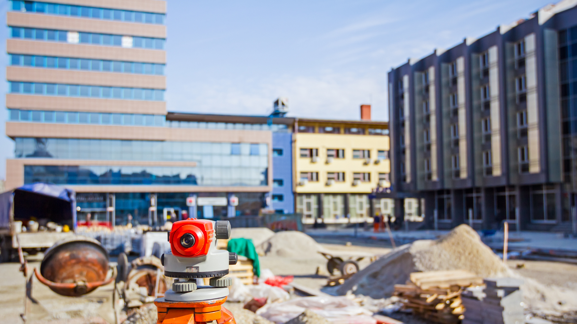 A fire hydrant sitting in the middle of a construction site